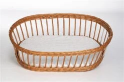 Mionido Stubenwagen Lisa Natur Paisley Hellgrau Mit Garnierung, Matratze Und Matratzenbezug -Roba || Pinolino || Träumeland Verkäufe 0400 89