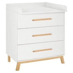 Schardt Venice Wickelkommode Dekor Weiß / Massivholz Buche Geölt