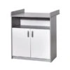 Schardt Classic Grey Wickelkommode Weiß/Grau 2 Türen, 1 Fach - Mit Wickelaufsatz