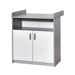 Schardt Classic Grey Wickelkommode Weiß/Grau 2 Türen, 1 Fach - Mit Wickelaufsatz -Roba || Pinolino || Träumeland Verkäufe 06 492 46 00 classic grey wickelkommode 2