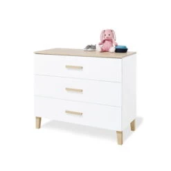 Pinolino Lumi Kinderzimmer Breit Groß - 3T Weiß/Eiche Dekor Mit Echtholzstruktur -Roba || Pinolino || Träumeland Verkäufe 090032b 04 gr