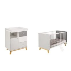Schardt Vegas Sparset Inkl. Umbauseiten Babybett & Wickelkommode