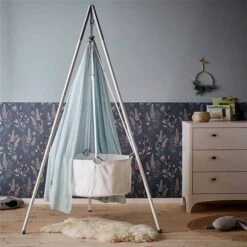 Leander Classic Babywiege Weiß Mit Matratze Und Deckenhaken -Roba || Pinolino || Träumeland Verkäufe 100041 leander classic cradle white blue a