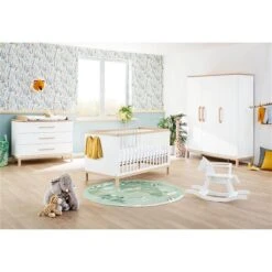 Pinolino Light Kinderzimmer Breit Groß - 3T Weiß/Kiefer Massiv - NEU 2021