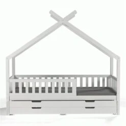 Nature Kid Clara Hausbett Weiß 90 X 200 Cm Inkl. Gästebett Und Bettkasten