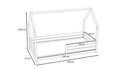 Nature Kid Pepe Hausbett Natur/weiß 90 X 200 Cm 11 Nature Kid Pepe Hausbett Natur/weiß 90 X 200 Cm -Roba || Pinolino || Träumeland Verkäufe 100141 hausbett pepe sketch final