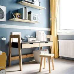 Nature Kid Cory Schreibtisch Anthrazit/natur Höhenverstellbar, Aus Kiefer Und MDF -Roba || Pinolino || Träumeland Verkäufe 100178 tisch cory anthrazit ambiente 1 2k quadrat