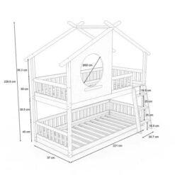 Nature Kid Clara Etagenbett Kiefer Weiß/natur Liegefläche 90 X 200 Cm -Roba || Pinolino || Träumeland Verkäufe 100213 215 etagenbett como sketch1 1 2k