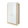 Nature Kid Lisa Kleiderschrank Natur / Weiß 2-türig