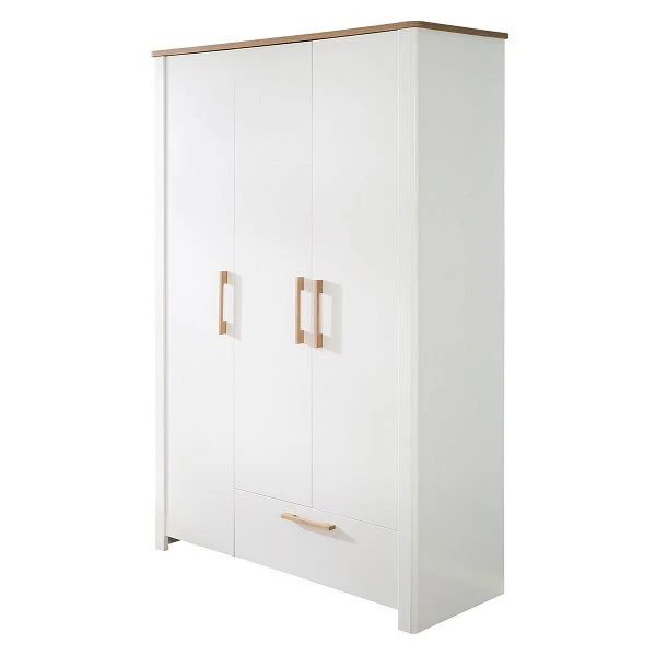 Roba Ava Kleiderschrank 3T Weiß/natur 1 Roba Ava Kleiderschrank 3T Weiß/natur