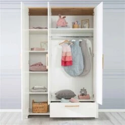 Roba Ava Kinderzimmer 3T Weiß/natur Bett, Wickelkommode, Schrank -Roba || Pinolino || Träumeland Verkäufe 1012830 kinderzimmerset 10 m