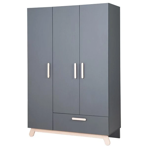 Roba Jara Kleiderschrank 3T Anthrazit/natur 1 Roba Jara Kleiderschrank 3T Anthrazit/natur