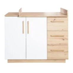 Roba Lion Kinderzimmer 3T Weiß/natur Bett, Wickelkommode, Schrank -Roba || Pinolino || Träumeland Verkäufe 1012848 kinderzimmerset 03 f