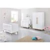 Pinolino Riva Kinderzimmer Extrabreit 2türig Inkl. Wandregal Edelmatt Weiß/Esche Klar Lackiert