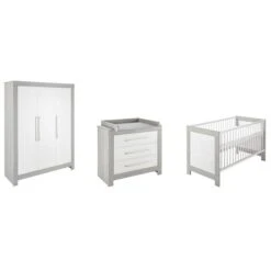 Schardt Scandic Kinderzimmer 3T + Umbauseiten Holzdekor Bouthouse Pinie / Weiß & Ziernutfräsung