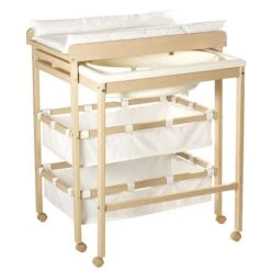 Roba Bade-Wickel-Kombi Natur Ausziehbar Tisch Mit Badewanne -Roba || Pinolino || Träumeland Verkäufe 1253 badewickelkombi f 01