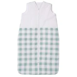 Schardt Schlafsack 70/90 Cm Vichy Mint 2-fach Verwendbar Durch Druckknöpfe