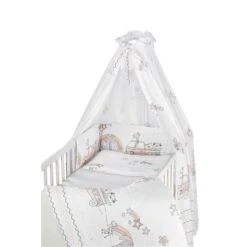 Schardt Safari Bettset 4- Teilig Mit Bettwäsche, Himmel Und Nestchen