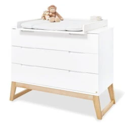 Pinolino Bridge Kinderzimmer Breit Groß - 3T Inkl. Wandregal Weiß/Esche Klar Lackiert -Roba || Pinolino || Träumeland Verkäufe 133466b 01 1 1