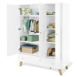 Pinolino Hilda & Pan Kinderzimmer Breit Groß 3türig Inkl. Hausbett Und Wandregal -Roba || Pinolino || Träumeland Verkäufe 143420g offen 2 1