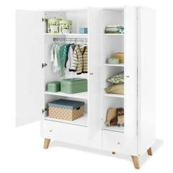 Pinolino Hilda & Pan Kinderzimmer Extrabreit Groß 3türig Inkl. Hausbett -Roba || Pinolino || Träumeland Verkäufe 143420g offen 3