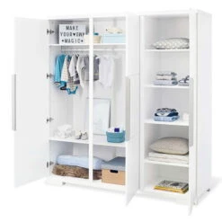 Pinolino Polar Kinderzimmer Breit Groß - 3T Inkl. Wandregal Edelmatt Weiß -Roba || Pinolino || Träumeland Verkäufe 143421g 01