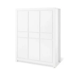 Pinolino Milk Kleiderschrank Groß 6T, 3S MDF, Weiß Lackiert - Zum Toppreis