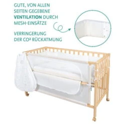 Roba Room Bed Safe Asleep® Sternenzauber - Natur Inkl. Nestchen Air, Matratze & Schlafsack Easy Air -Roba || Pinolino || Träumeland Verkäufe 16600 51nlv209 roombed det 03 2