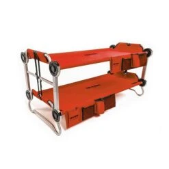 Kid-O-Bunk Campingbett Rot Mit Seitentaschen Etagenbett Von Disc-O-Bed