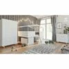 Nature Kid Noah/Genova Kinderzimmer Weiß/natur 4-teilig Mit Hausbett 90 X 200 Cm