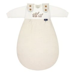 Alvi Baby Mäxchen BIO-Baumwoll-Jersey Olifant 050-6 - 3-tlg. Schlafsack - Größe Wählen