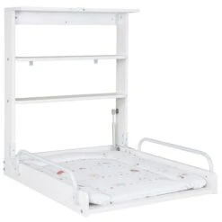 Roba Wandwickelregal Weiß Vogeltanz Inkl. Wickelauflage, Klappbar Und Platzsparend