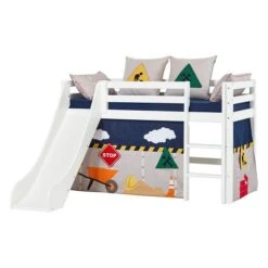 Hoppekids Halbhohes Bett ECO Dream 70x160 Mit Rutsche Gerade Leiter | Teilbar -Roba || Pinolino || Träumeland Verkäufe 22 12 003 1