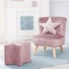 Roba Lil Sofa Set Klein Roba Style Rosa/mauve Inkl. Kindersessel, Sternenhocker & Kissen Stern