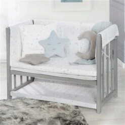Roba Stubenbett 4 In 1 Grau Sternenzauber Inkl. Nestchen, Bettwäsche, Matratze & Himmel -Roba || Pinolino || Träumeland Verkäufe 289149tps209 stubenbett4in1 m 04