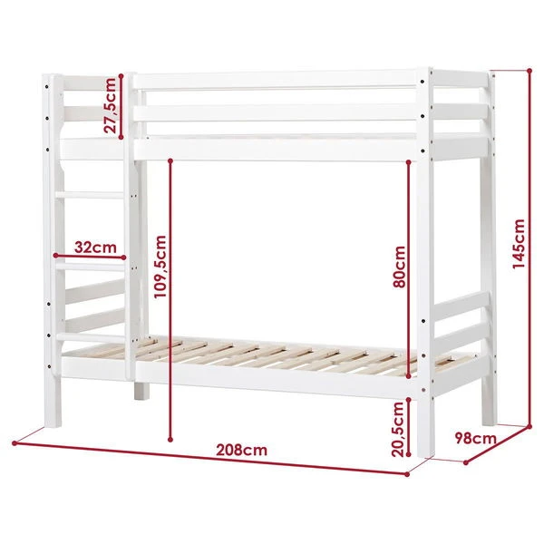 Hoppekids Etagenbett ECO Dream 90x200 Cm Nicht Teilbar | Mit Gerader Leiter 3 Hoppekids Etagenbett ECO Dream 90x200 Cm Nicht Teilbar | Mit Gerader Leiter – Bild 3