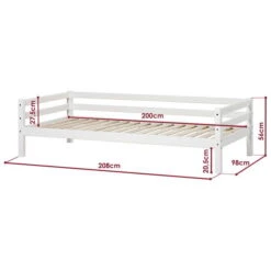 Hoppekids Juniorbett ECO Dream 90x200cm Weiß - Viel Zubehör Wählbar -Roba || Pinolino || Träumeland Verkäufe 36 1002 32 09a dimensions 1