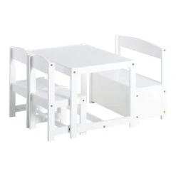 Hoppekids Kinderset Mathilde Weiß 2 Stühle, 1 Tisch, 1 Bank -Roba || Pinolino || Träumeland Verkäufe 36 4270 82 001 1