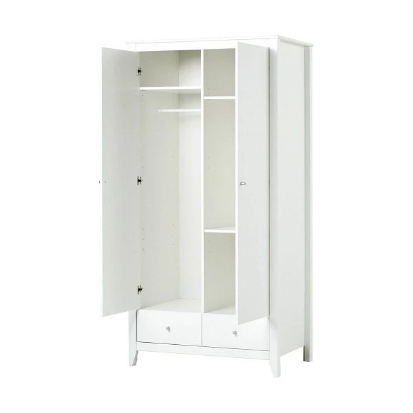 Hoppekids Kleiderschrank - Weiß 2 Türen, 2 Schubladen 2 Hoppekids Kleiderschrank - Weiß 2 Türen, 2 Schubladen – Bild 2