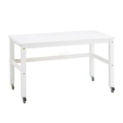 Hoppekids Schreibtisch Jonas - Weiß Auf Rollen, 115 X 62 Cm