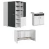 Wimex Joker Babyzimmer 3-teilig Eck-Schrank Weiß / Graphit