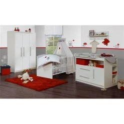 Roba Maren Kinderzimmer 3T Bett, Breite Wickelkommode, Schrank