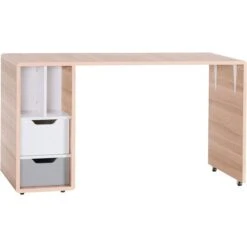 VOX Evolve Schreibtisch Mit Rollen Oak/white/grey