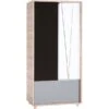 VOX Evolve Kleiderschrank 2türig Oak/white Black/grey