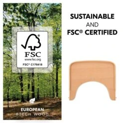 Hauck Alpha Wooden Tray Esstablett -Roba || Pinolino || Träumeland Verkäufe 4007923550496.pt02.alpha wooden tray natural