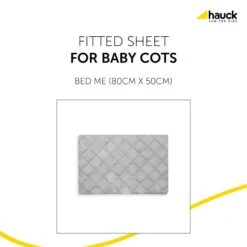 Hauck Bed Me 80x50 Spannbettlaken -Roba || Pinolino || Träumeland Verkäufe 4007923599198.pt01.bed me 80x50 cm grey
