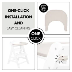 Hauck Alpha Click Tray Esstablett Speckle -Roba || Pinolino || Träumeland Verkäufe 4007923661659.pt03.alpha click tray beige
