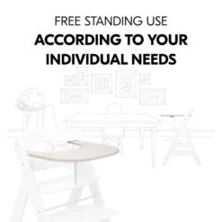 Hauck Alpha Click Tray Esstablett Speckle -Roba || Pinolino || Träumeland Verkäufe 4007923661659.pt07.alpha click tray beige