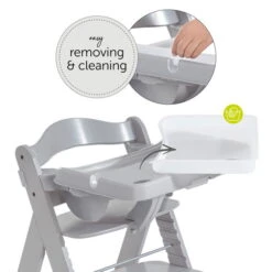 Hauck Alpha Tray Esstablett -Roba || Pinolino || Träumeland Verkäufe 4007923661994.pt02.alpha tray grey