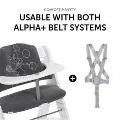 Hauck Highchair Pad Select Sitzkissen Mickey Mouse -Roba || Pinolino || Träumeland Verkäufe 4007923667750.pt06.highchair pad select mickey mouse anthracite